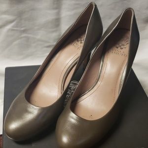 Taupe Metallic Platform Heel